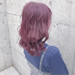 セミロング カラー ヘアアレンジ メンズ キッズ 💟Chloe原宿店 🩶ハイトーンのヘアスタイル