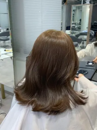 ミディアム カラー 🤎HAZUKI🤎 ハイトーン✨のヘアスタイル