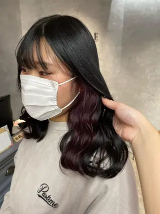 セミロング Cielro/ダブル カラー/西田咲希のヘアスタイル