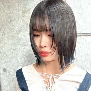 ショート カラー 癖毛救済✂️ボブ /髪質改善ストレートのヘアスタイル