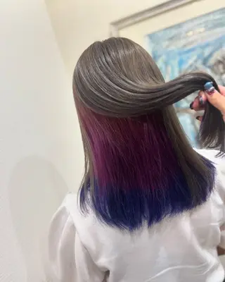 ロング カラー 井上 花音のヘアスタイル