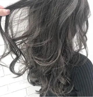 ロング カラー パーマ ヘアアレンジ チビ編み込みエクステ シールEXどぅ〜すのヘアスタイル