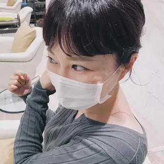 ミディアム カラー パーマ ヘアアレンジ mayu🤍 透明感カラーのヘアスタイル