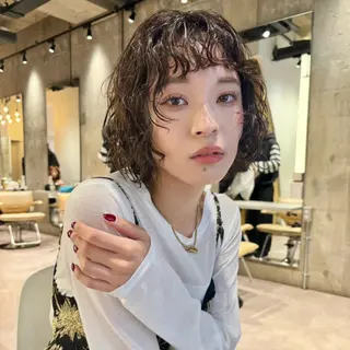 ショート カラー パーマ mina🪐立川駅/ 無料ショートカットのヘアスタイル