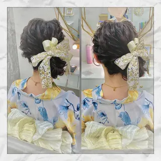 セミロング ヘアアレンジ ヘアセット/着付け 𓇼 まつもと𓇼のその他イメージ