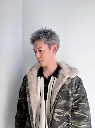 カラー メンズ 🧤高明度ハイトーン 🧤莉音のヘアスタイル