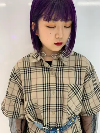 ミディアム カラー レイヤー/ブリーチ HIKARU ♡のヘアスタイル