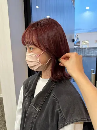 ミディアム カラー 村田 菜摘のヘアスタイル