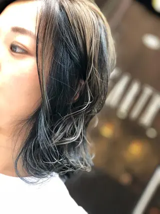 ミディアム カラー 北川大輔🌟 小顔レイヤーカットのヘアスタイル