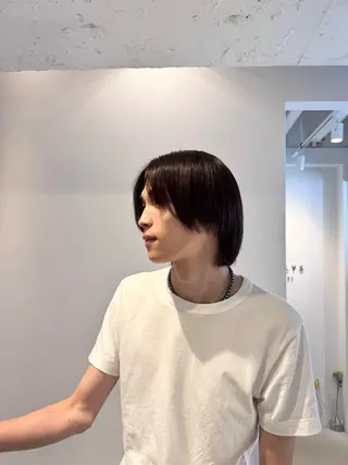 ショート カラー メンズ 艶感ワンホン color✨のヘアスタイル