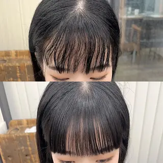 ミディアム カラー パーマ ヘアアレンジ メンズ キッズ ネイル マツエク・マツパ アイブロウ レイヤーカット／顔周 りカット/縮毛矯正のヘアスタイル