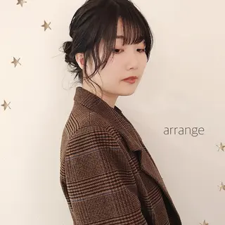 セミロング ヘアアレンジ 市川 千夏のヘアスタイル