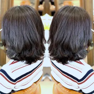ミディアム パーマ 竹内 結希のヘアスタイル