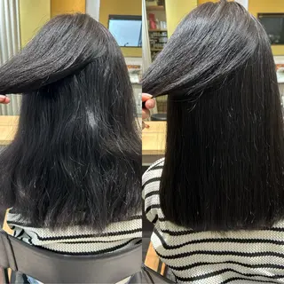 ロング パーマ hub hair レイヤー/透明感のヘアスタイル