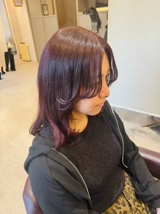 セミロング カラー Erika [Simple]のヘアスタイル