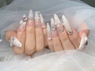 ネイル チップ長さ出し 専門店のネイルデザイン