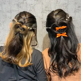 ロング ヘアアレンジ 透け感ブラウンカラー /レイヤー🧸ナシコのヘアスタイル