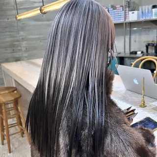ロング カラー ササキカズマ〻透明感 〻色落ち〻赤み消しのヘアスタイル