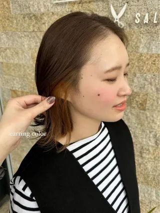 ミディアム カラー recipe 黒木 彩那のヘアスタイル
