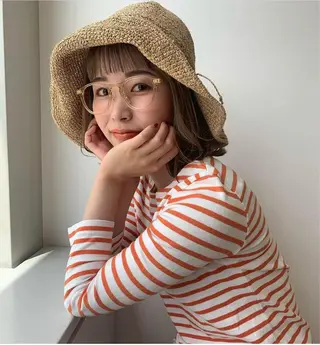 ミディアム カラー stylist店長 岡本真依のヘアスタイル