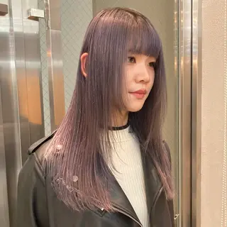 セミロング カラー レイヤーカット🪄 ヘアセット🪄シホのヘアスタイル
