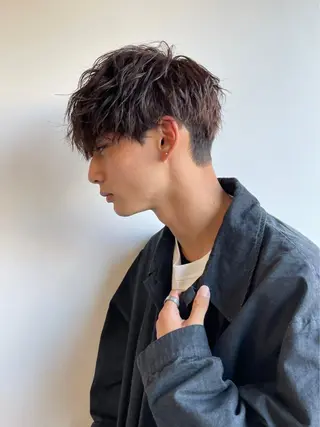 ショート パーマ メンズ CLUTCH天王寺 西藤遥河のヘアスタイル