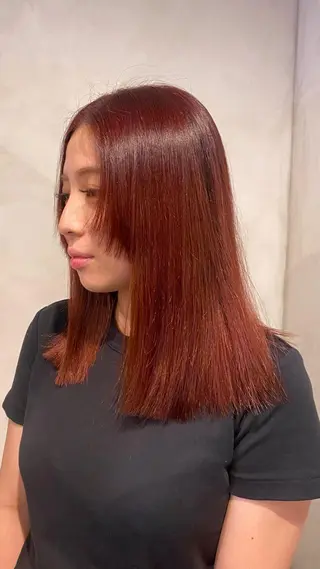 セミロング カラー Yuki☺︎パーマ レイヤーカットのヘアスタイル