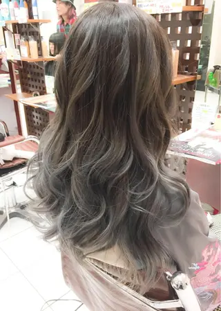 セミロング カラー モテ髪透明感❤️ デイズヘアカラーのヘアスタイル