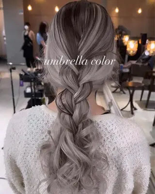 セミロング カラー 💜ハイトーン💛 マジカルかいちゃんのヘアスタイル