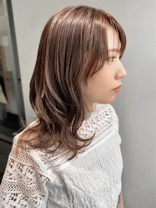 セミロング カラー 渋谷　今泉ひろき 髪質改善×美髪矯正のヘアスタイル
