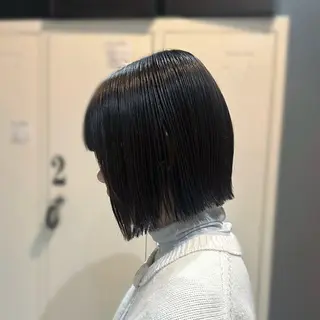 セミロング カラー パーマ 縮毛矯正+モテカラー 🎀✨MIHOのヘアスタイル