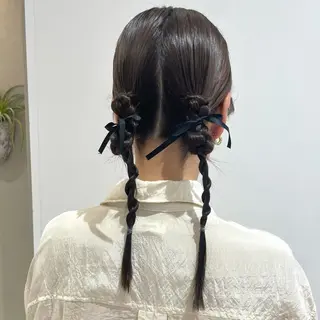 セミロング 🎟暖色カラー /アレンジ🎀くるみのヘアスタイル