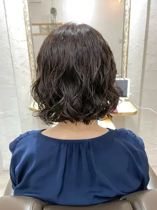 ミディアム カラー パーマ 銀座No.1髪質改善 縮毛矯正/本木のヘアスタイル
