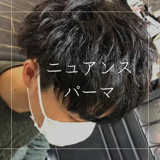 ミディアム カラー 【大人髪】men's パーマ/潤艶髪のヘアスタイル