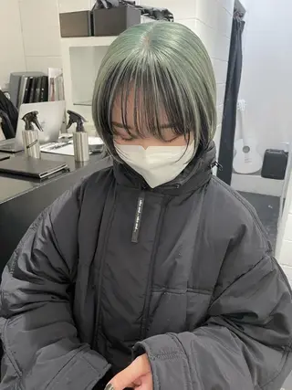 ショート カラー ヘアアレンジ 艶ハイトーン/ヘア アレンジAYAKAのヘアスタイル