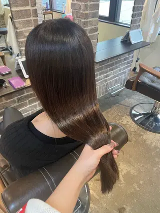 ロング 🧸顔周りカット /透明感🎀のヘアスタイル