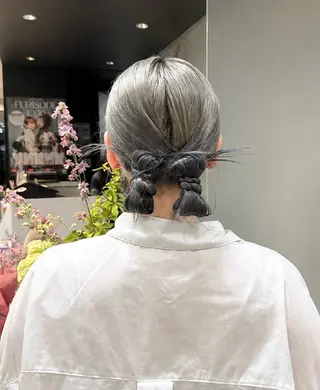 ヘアアレンジ ダブルカラーベージュ カラー/tuburaのヘアスタイル