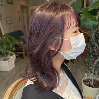 ミディアム カラー exfa sakura🪞のヘアスタイル