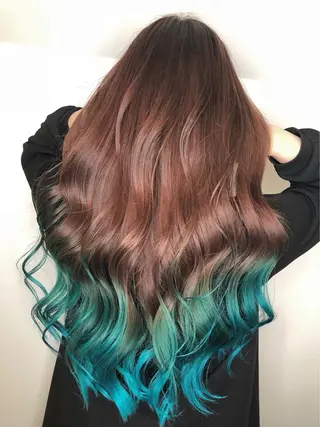 ロング カラー ヘアアレンジ 🦋レイヤー特化/ 羽エク/ナツミ🦋のヘアスタイル