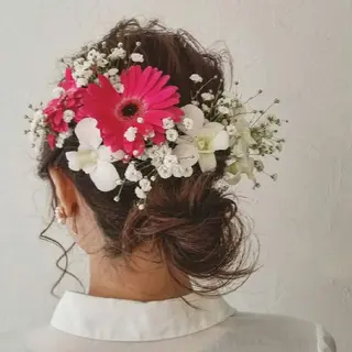 ミディアム カラー ヘアアレンジ 前田 裕介のヘアスタイル