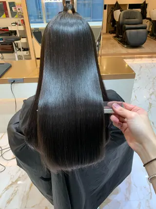 ミディアム カラー パーマ ✨美髪矯正×髪質改善 🍎カイト🍎渋谷のヘアスタイル