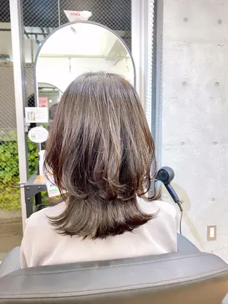 ミディアム カラー 似合わせレイヤー 🇰🇷荒木洋文のヘアスタイル