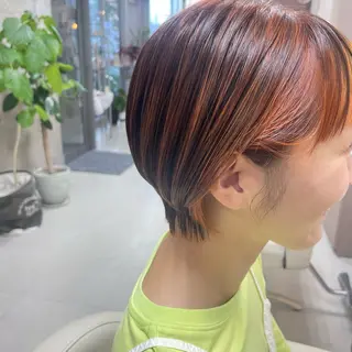 ショート カラー 坂本 沙也加のヘアスタイル