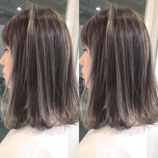 ミディアム カラー ヘアアレンジ 縮毛矯正 髪質改善寺坂雄飛💐のヘアスタイル