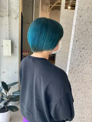 ショート カラー 髪質改善.縮毛矯正 ×韓国ヘアyukiのヘアスタイル