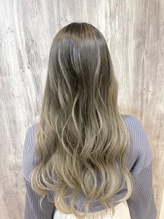 ロング カラー 髪質改善で 憧れの潤艶美髪にのヘアスタイル