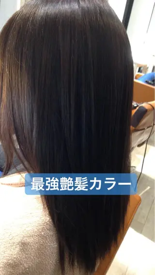 ミディアム カラー 髪質改善＆縮毛矯正 三上大地のヘアスタイル