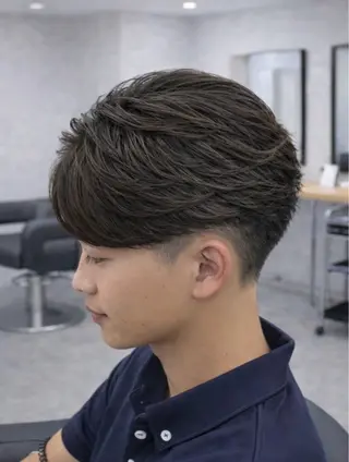 ショート パーマ ヘアアレンジ メンズ 🔥ニュアンス フェザー小林海斗🔥のヘアスタイル