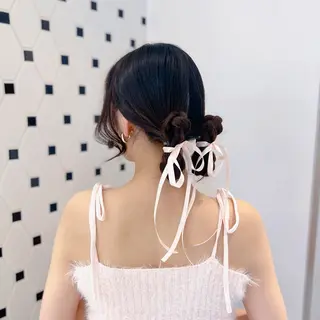 セミロング カラー ヘアアレンジ 顔周り/透明感/銀座 🩵rinoのヘアスタイル
