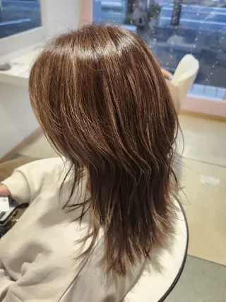 セミロング 暖色カラー/髪質改善 /メンズ🧡莉南のヘアスタイル